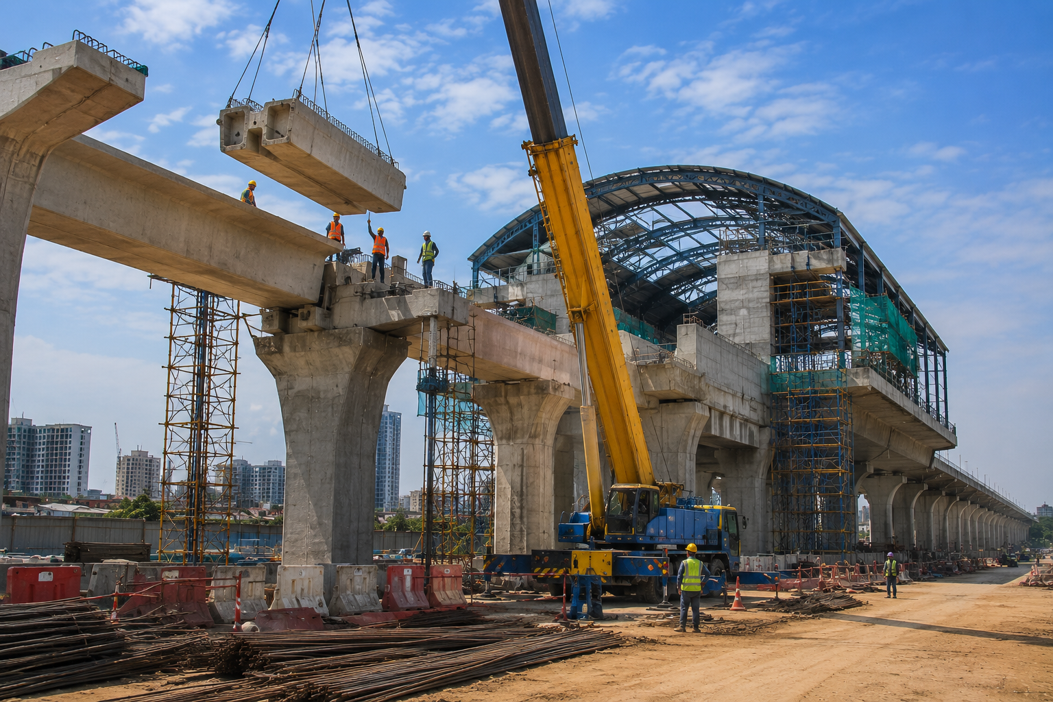 Metro rail construction project