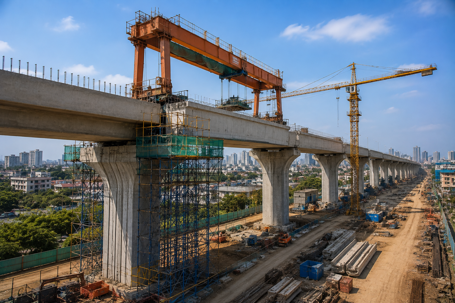 Metro rail infrastructure construction