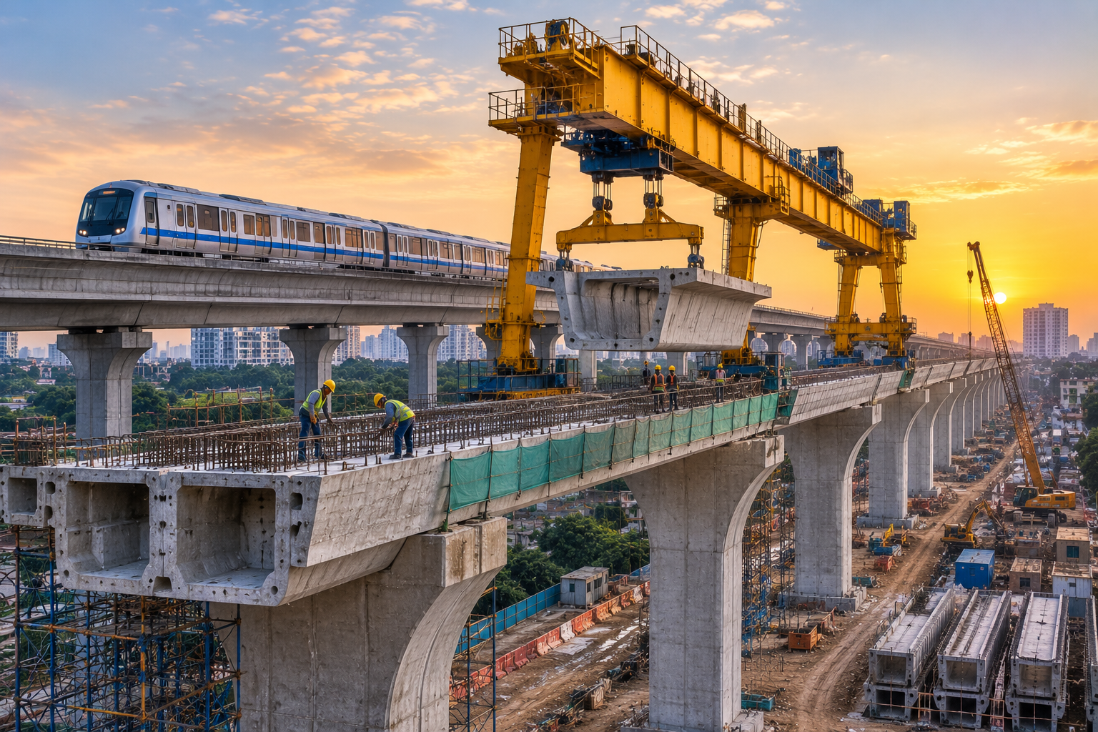 Metro rail structural construction