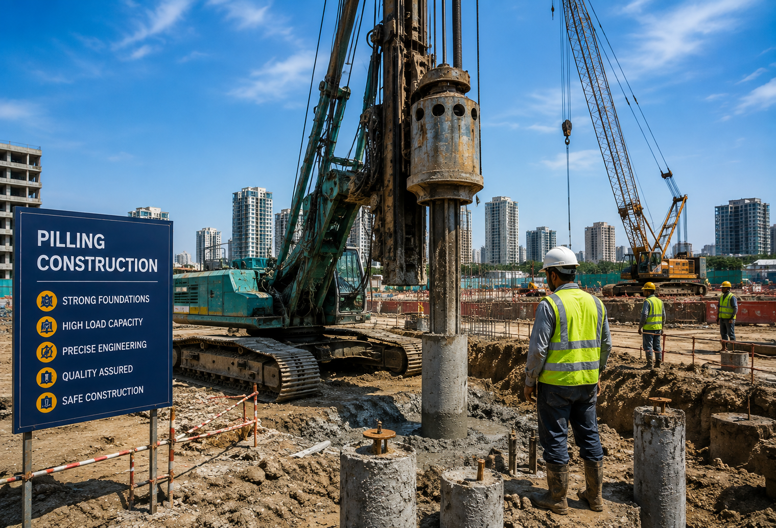 Piling construction project